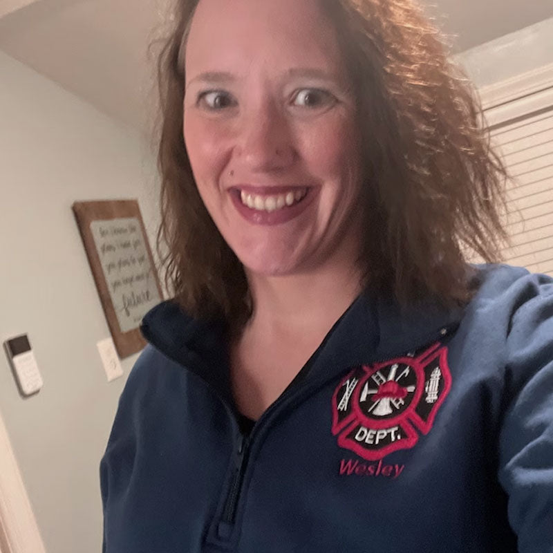 Personalized gift for firefighter Quarter Zip Pullover