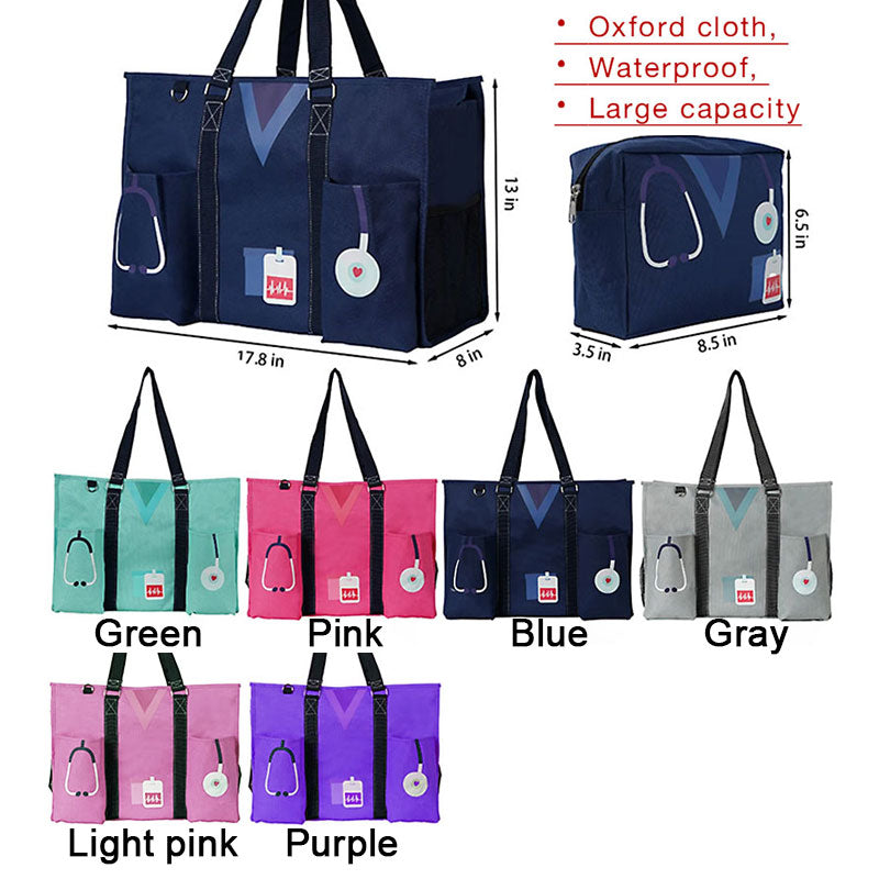Custom Nurse Tote Bag Embroidered Makeup Bag