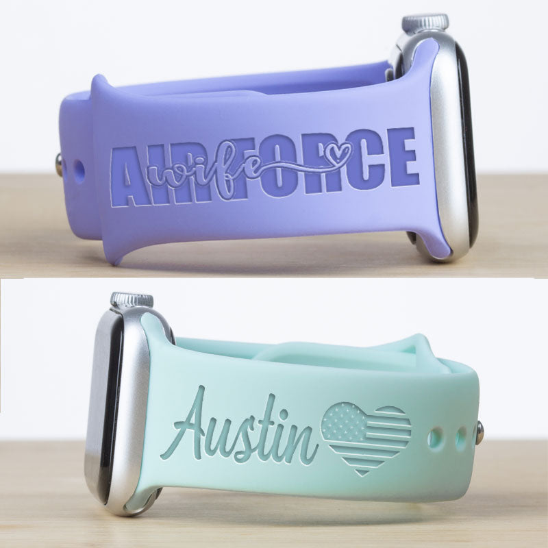 Personalized Air Force Spouse, Mom, Sister Watch Band
