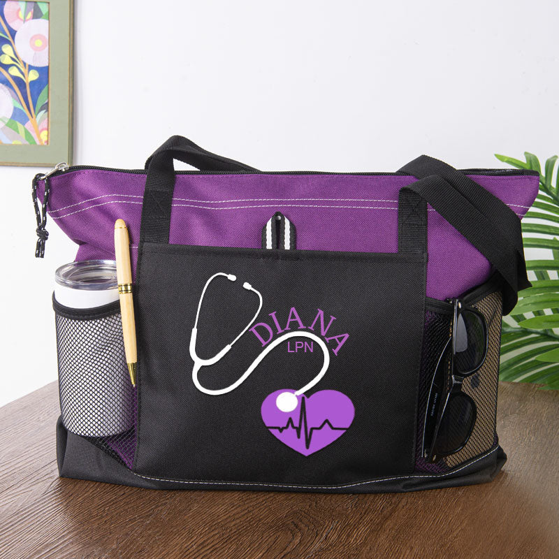 Personalized Nurse Bag with Zipper Nurse Graduation Gift