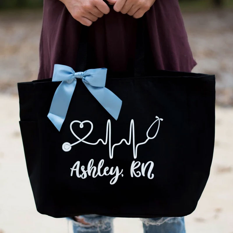 Personalized Nurse Tote Bag RN Gift for Nursing Student