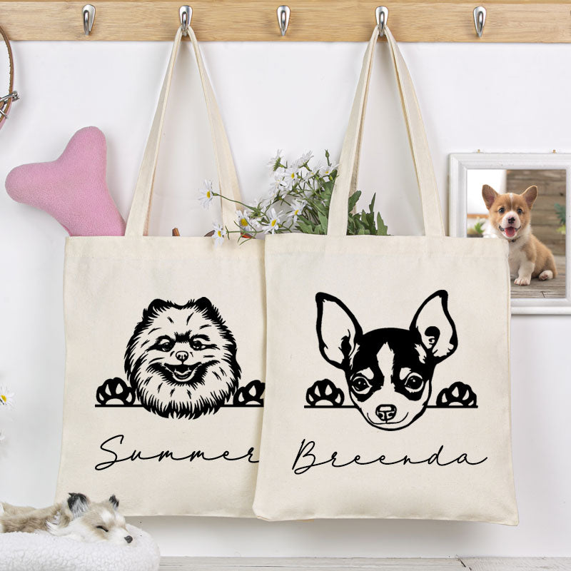 Personalized Pet Bag Dog Mom Canvas Bag Dog Breed