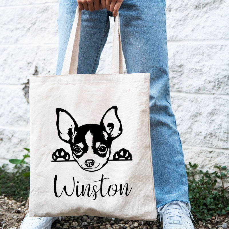 Personalized Pet Bag Dog Mom Canvas Bag Dog Breed