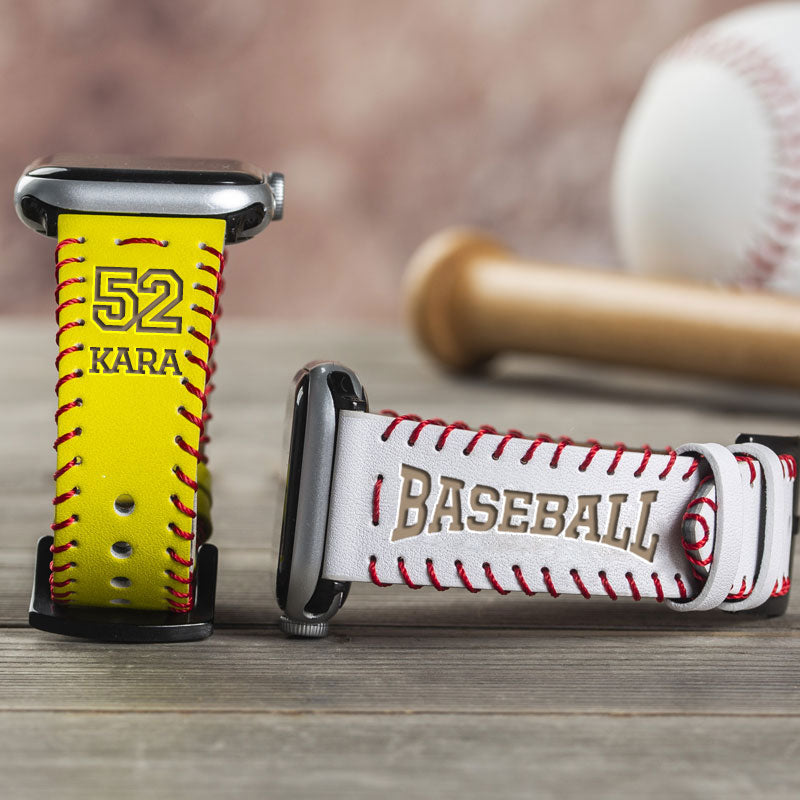 Personalized Red Rope Weaving Watch Band for Baseball & Softball Lovers