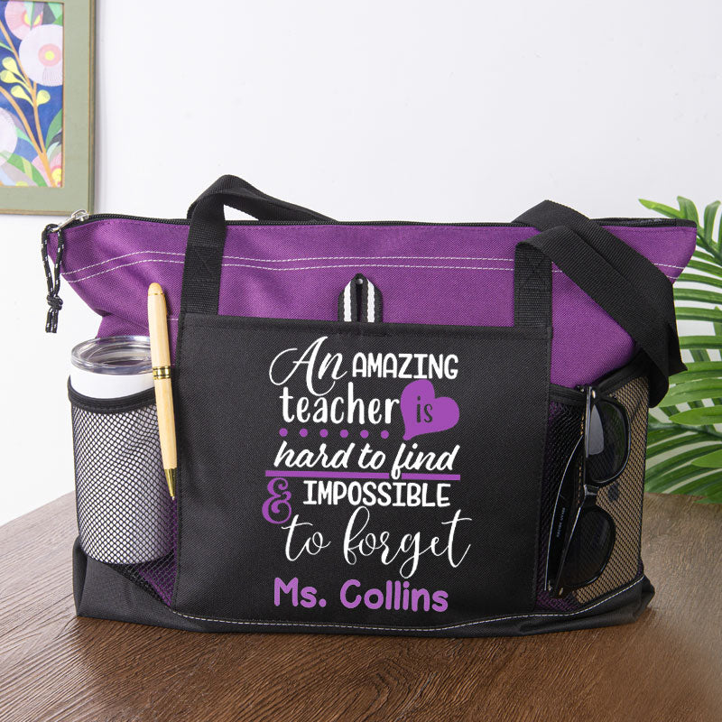 Personalized Teacher Tote Bag An Amazing Teacher