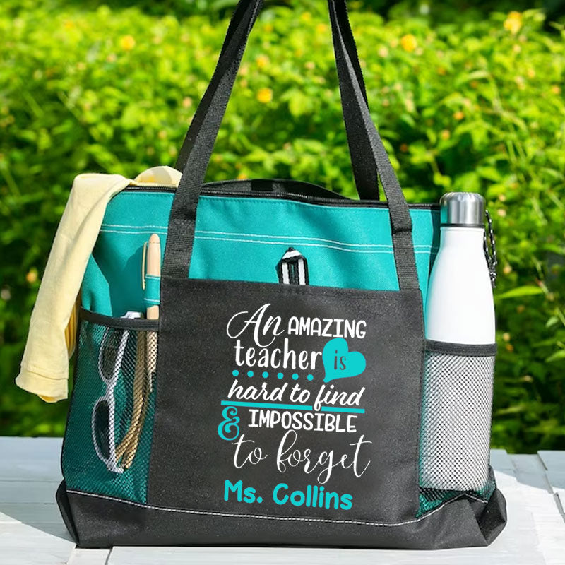 Personalized Teacher Tote Bag An Amazing Teacher