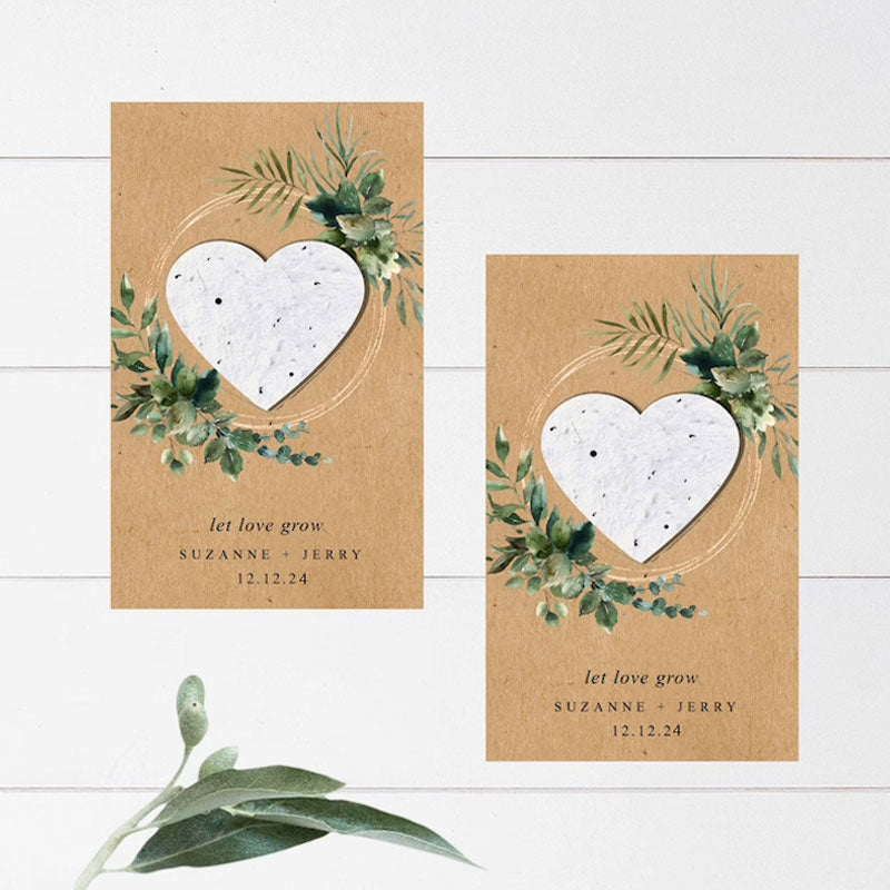 Wedding Favors Plantable Seed Bomb Personalized Seed Paper