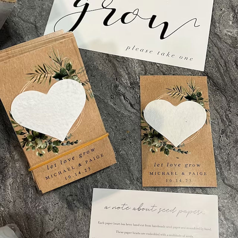 Wedding Favors Plantable Seed Bomb Personalized Seed Paper