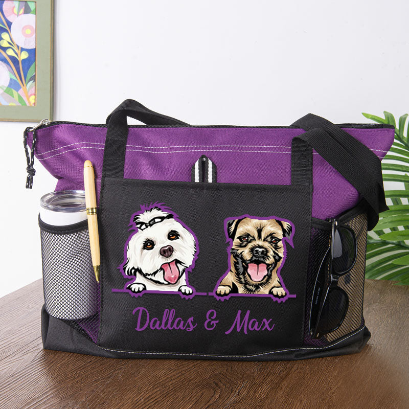 Custom Dog Breed Tote Bag, Cat Lover Gift