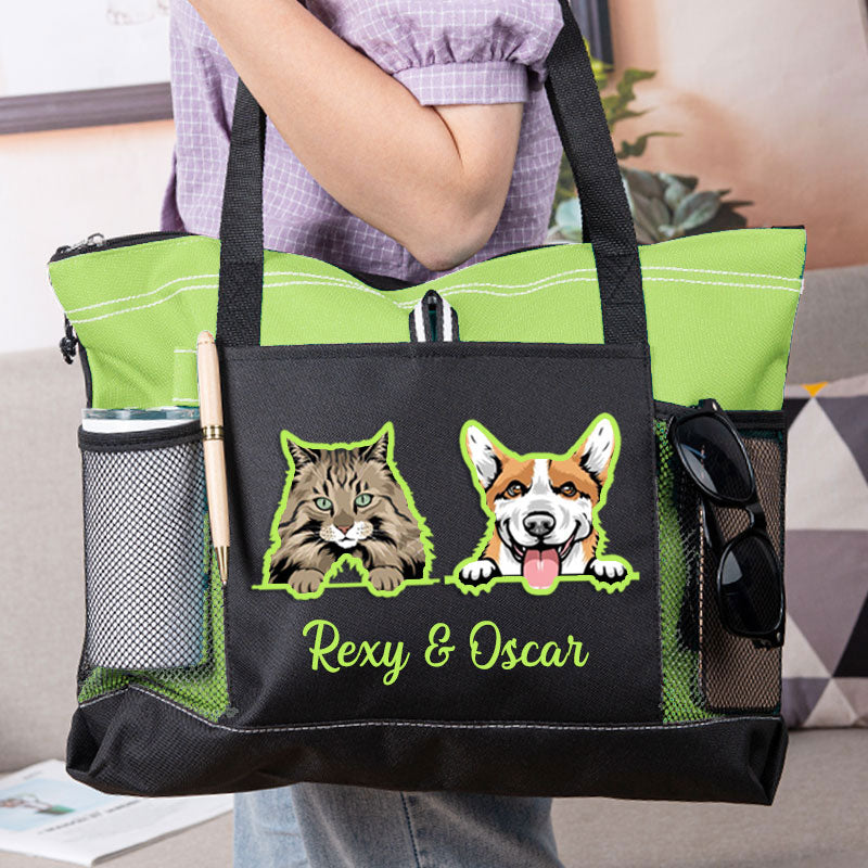 Custom Dog Breed Tote Bag, Cat Lover Gift