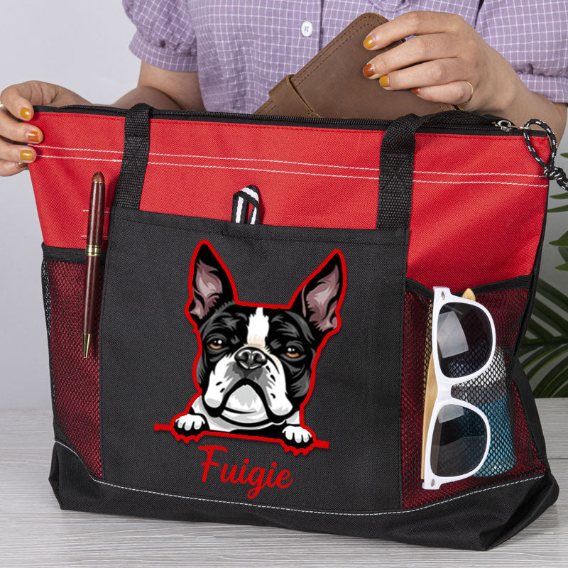 Custom Dog Breed Tote Bag, Cat Lover Gift