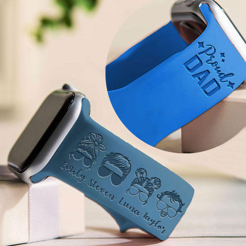 Father's Day Gift Proud Dad 2022 Engraved Watch Band