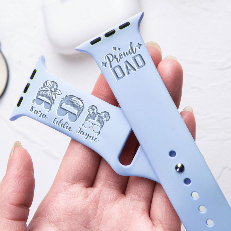 Father's Day Gift Proud Dad 2022 Engraved Watch Band