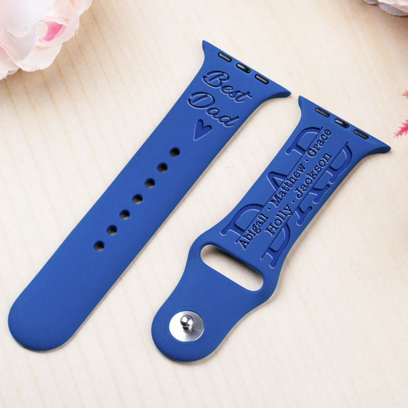 Best Dad & Proud Mom Engraved Watch Band