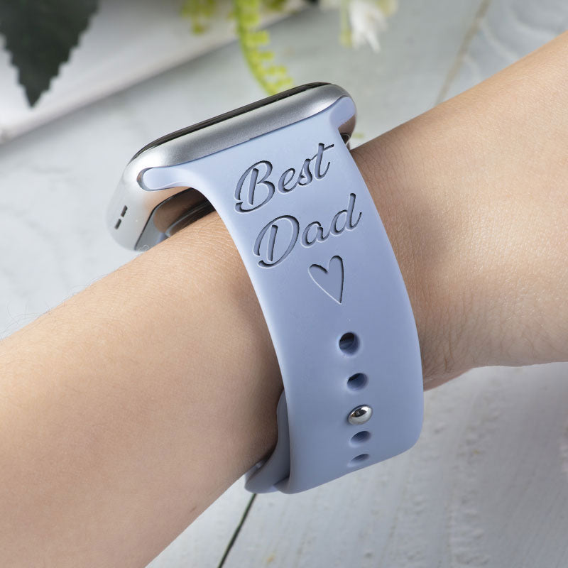 Best Dad & Proud Mom Engraved Watch Band