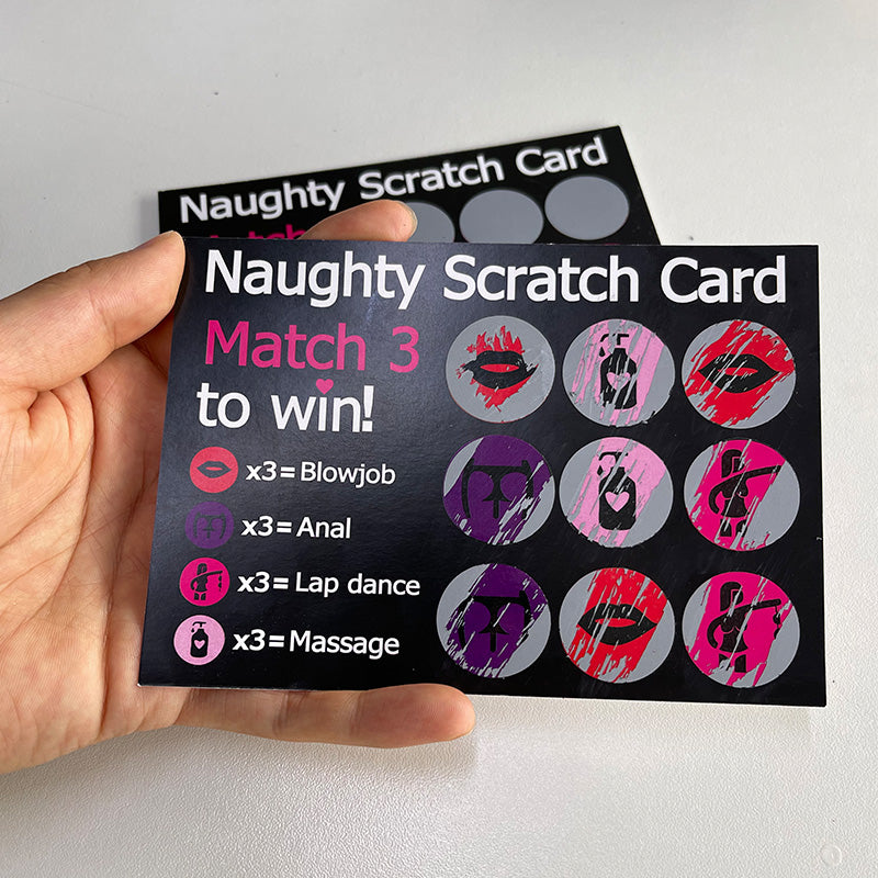 4 Pieces Naughty Gift for Him, Funny Scratch Card