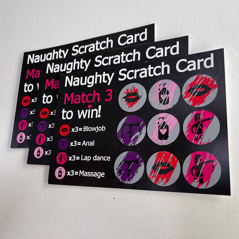 4 Pieces Naughty Gift for Him, Funny Scratch Card