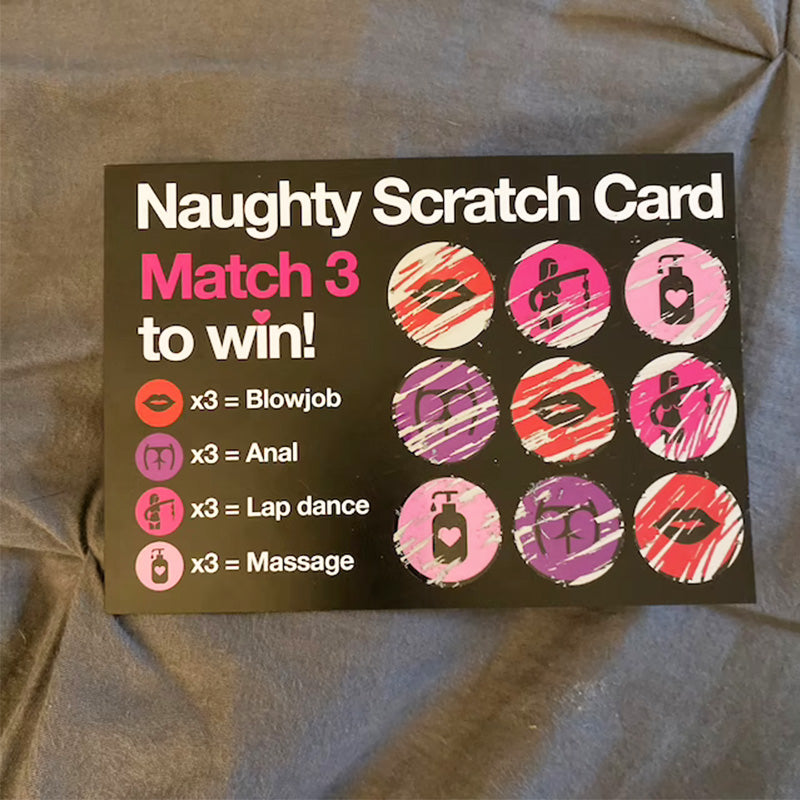 4 Pieces Naughty Gift for Him, Funny Scratch Card