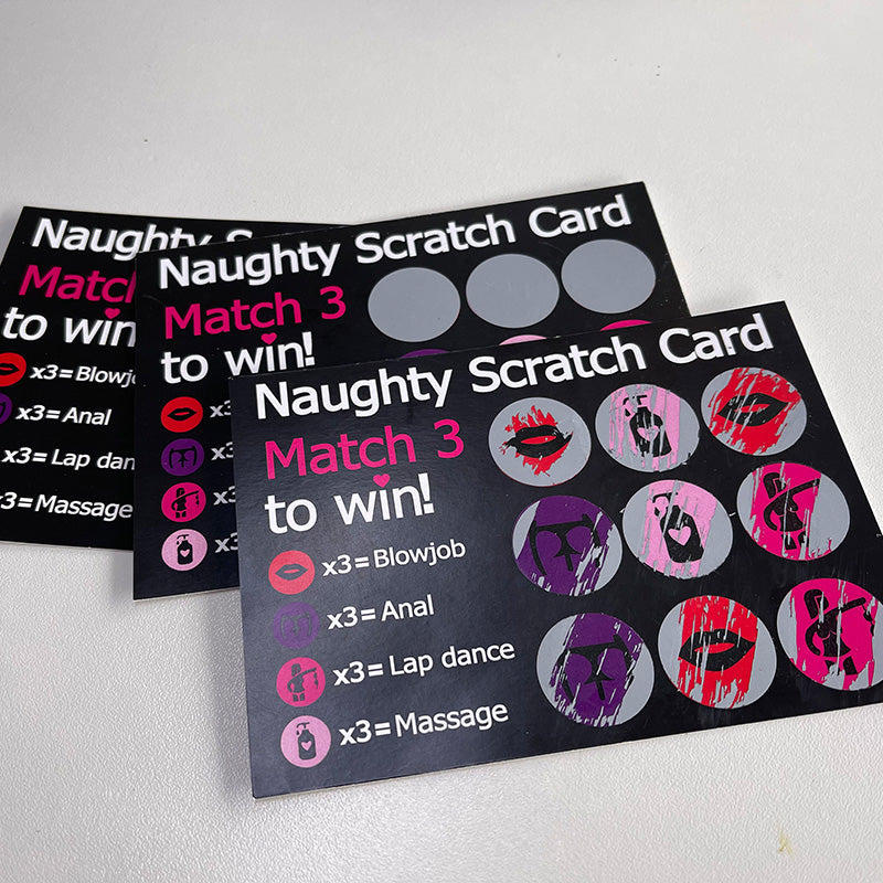 4 Pieces Naughty Gift for Him, Funny Scratch Card