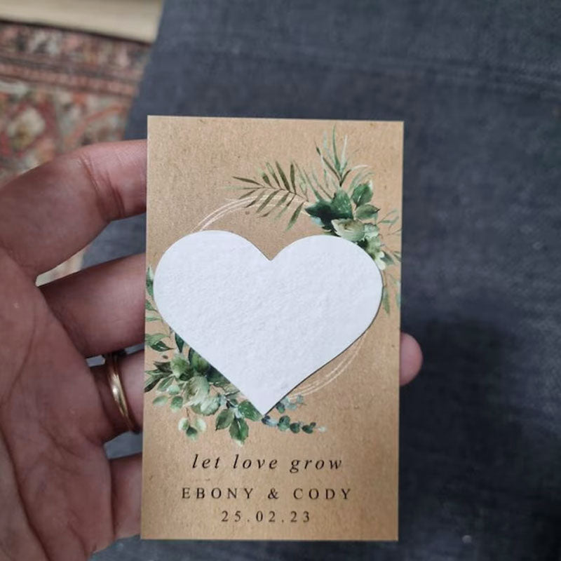 Wedding Favors Plantable Seed Bomb Personalized Seed Paper