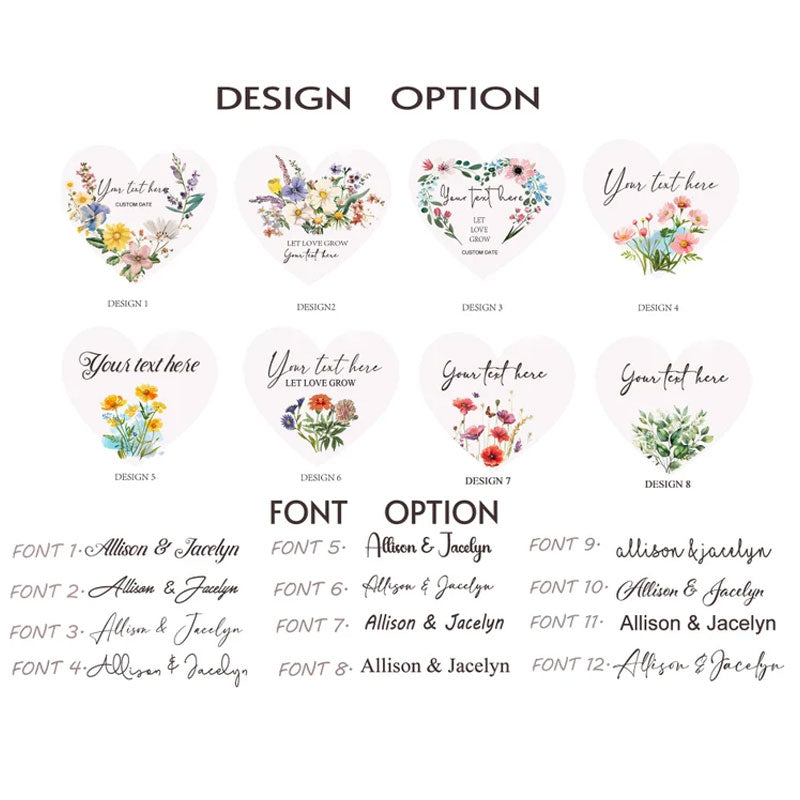 Bulk Plantable Heart shapes Gift Tag, Wedding Thank Seed paper