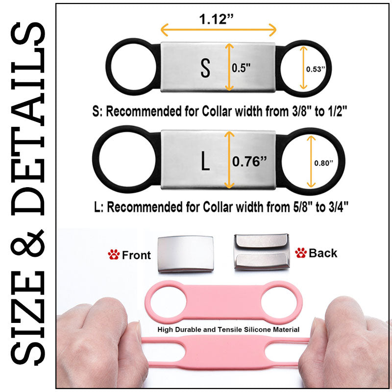 Slide On Pet Tag Dog ID With Phone Number