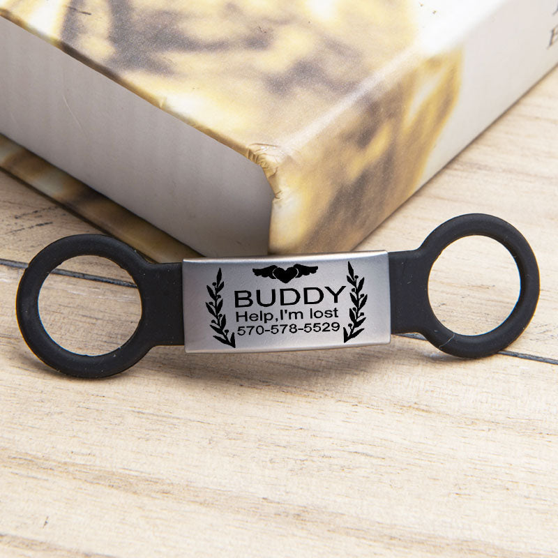 Slide On Pet Tag Dog ID With Phone Number