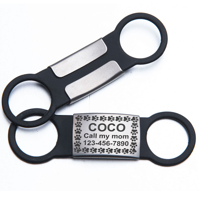 Slide On Pet Tag Dog ID With Phone Number