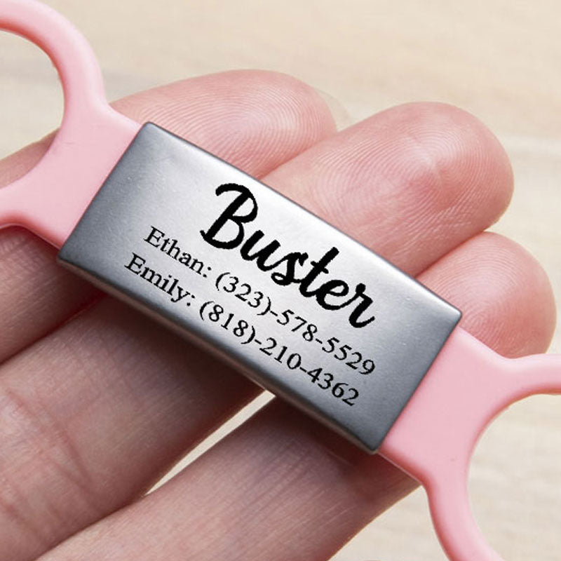 Slide On Pet Tag Dog ID With Phone Number