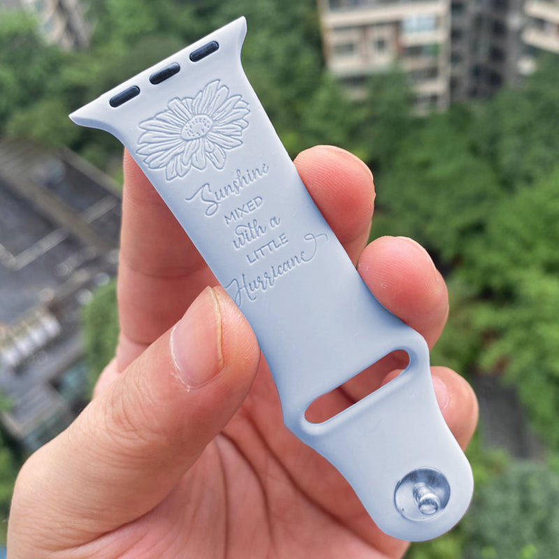 Sunflower Inspirational Laser Engraved Watch Band
