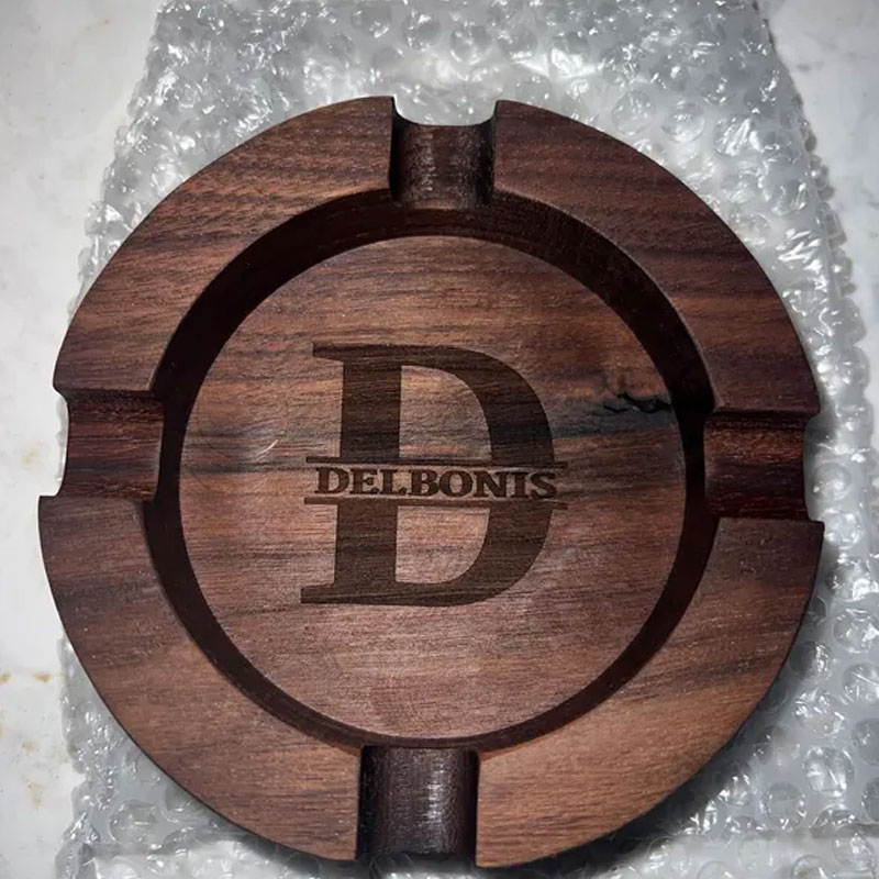 Walnut Cigar Ash Tray, 5 Styles, Monogram Cigar Ash Tray