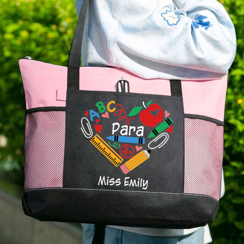 Teaching Heart School Paraprofessional Teacher Tote Bag