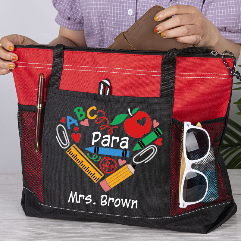 Teaching Heart School Paraprofessional Teacher Tote Bag