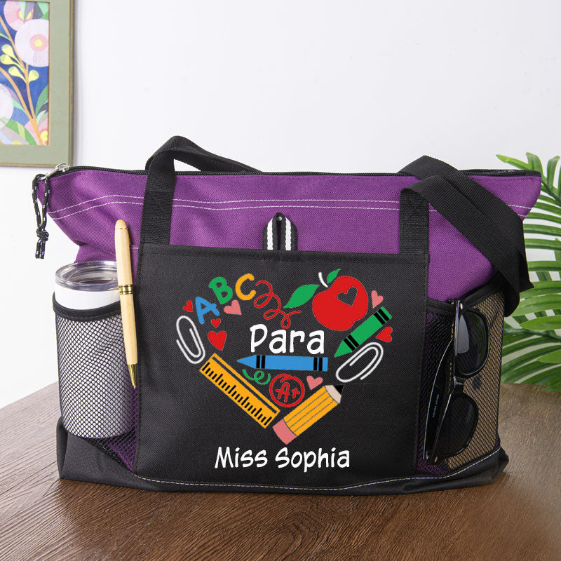 Teaching Heart School Paraprofessional Teacher Tote Bag