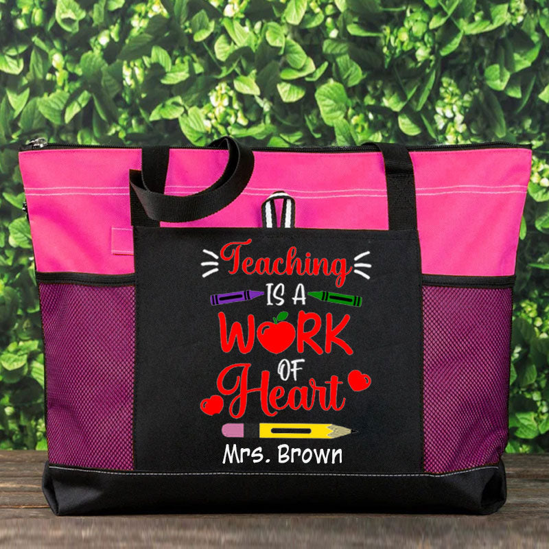 Teaching is a work of heart Teacher appreciation Tote Bag