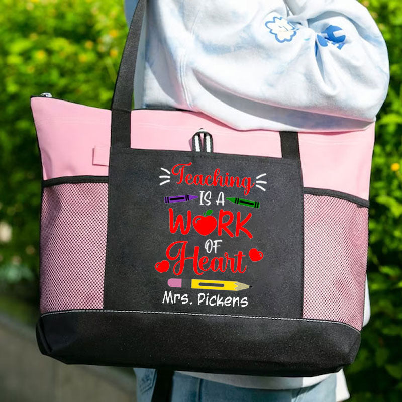 Teaching is a work of heart Teacher appreciation Tote Bag