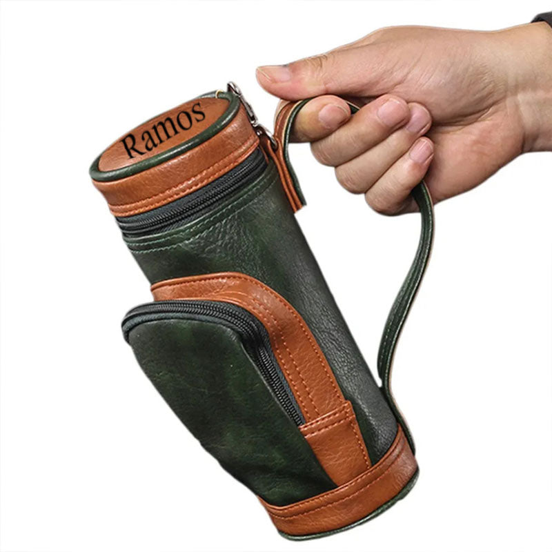 Portable Cigar Case Travel Cigar Bag With Cigar Moisturizer Cigar Cutter Cigar Case Bag