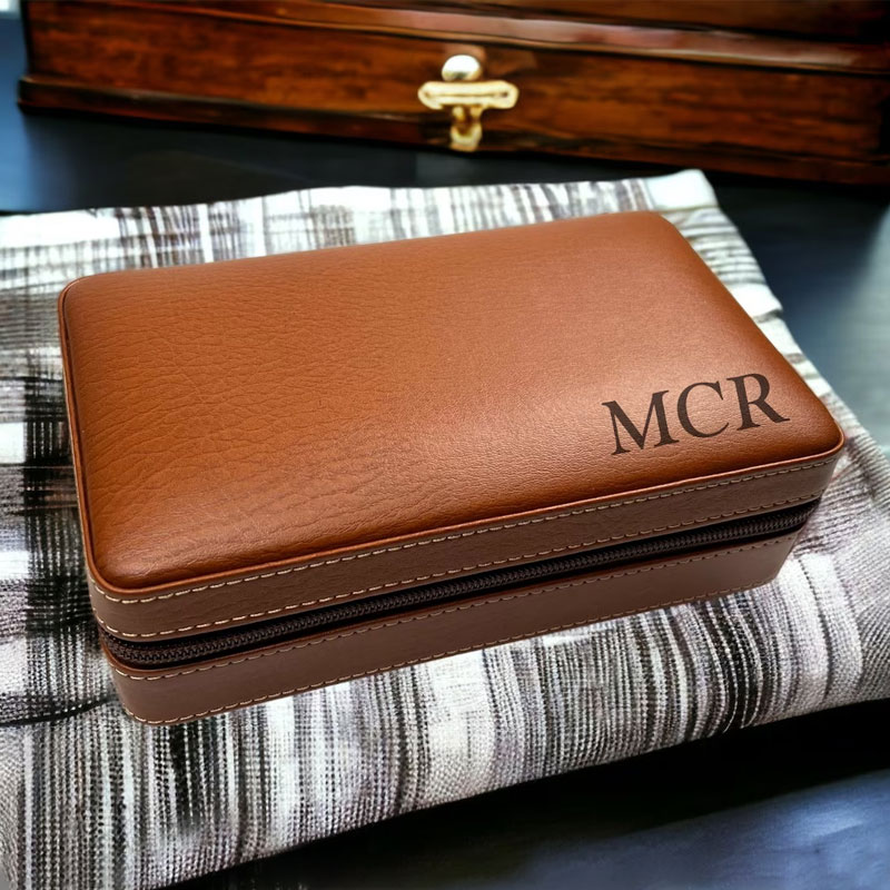Personalized CIGAR HUMIDOR CASE Travel for Men