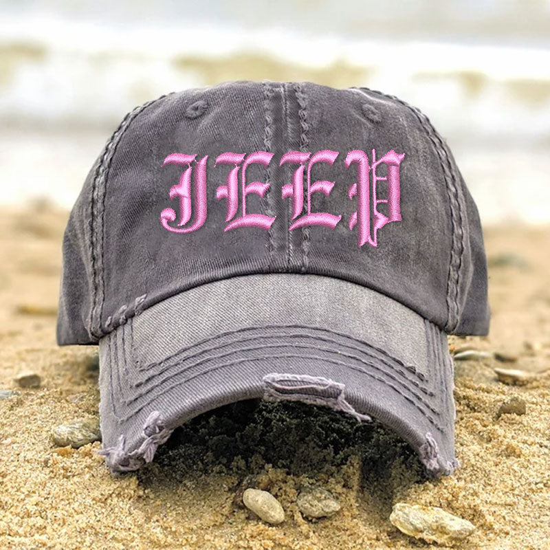 Vintage Jeep Embroidered Design Baseball Cap