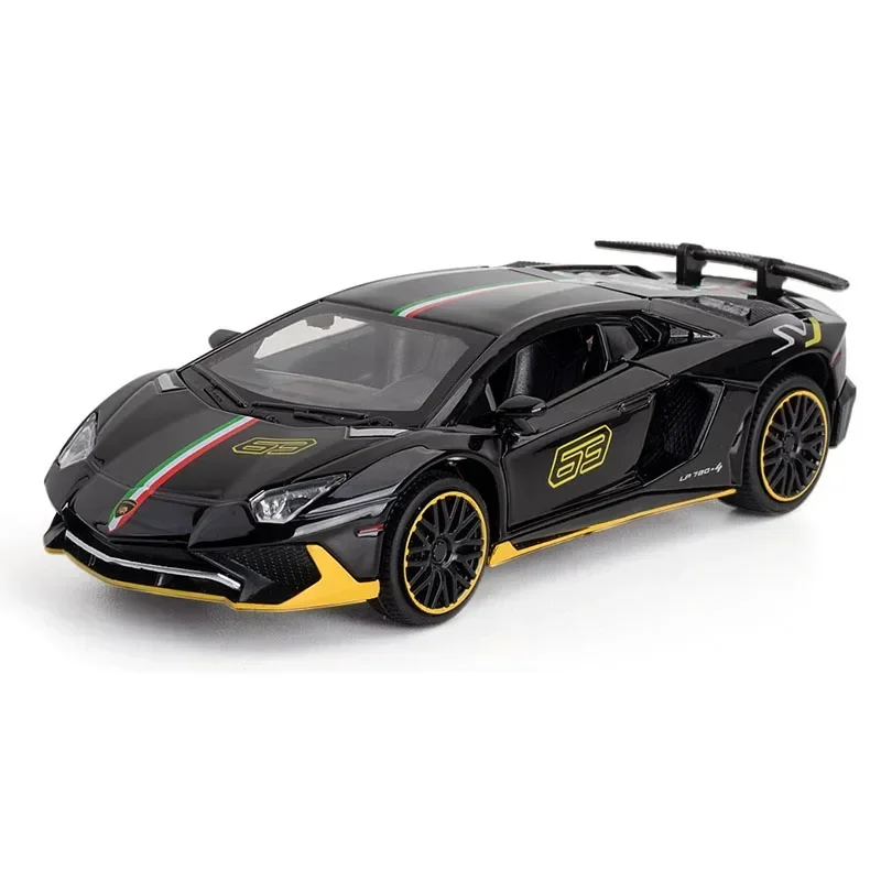 1:32 Lamborghinis LP780 Diecasts Toy Vehicles Car Model Alloy Boys Toy Car Simulation Sound Light Collectibles Kids Toy