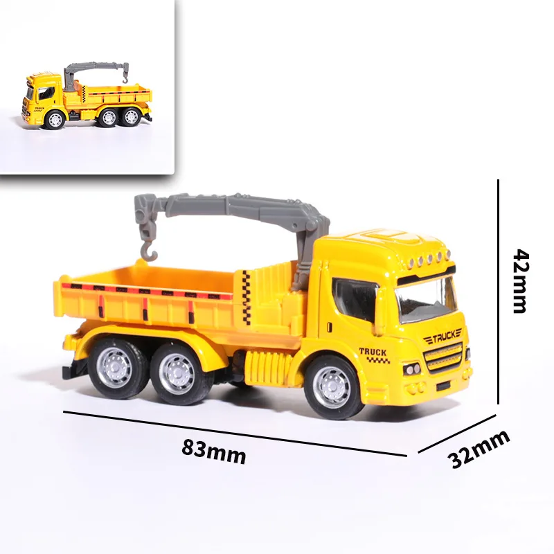 1:64 Alloy Engineering Car Model Skidding Toy Car Metal City Traffic Bus