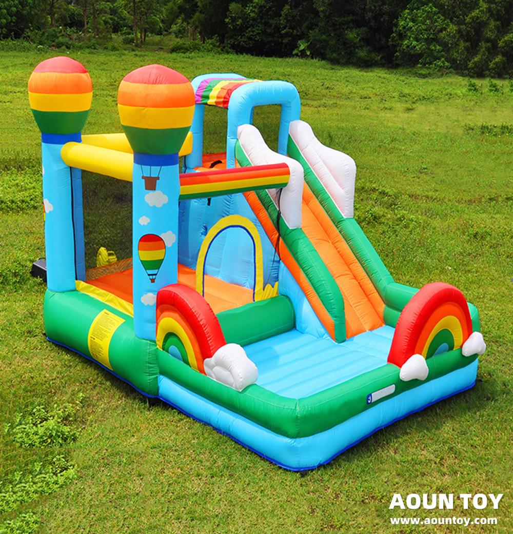 Slide children small inflatable castle home inflatable slide jumping bed inflatable trampoline children naughty castle park