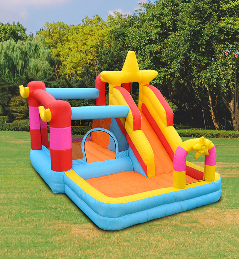 Children inflatable castle home trampoline indoor small slide outdoor inflatable trampoline amusement equipment