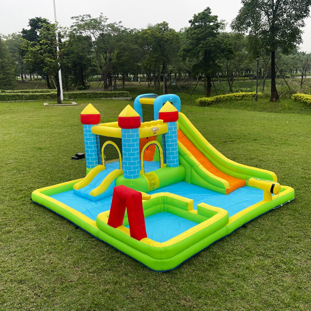 Children's inflatable castle multifunctional water slide indoor inflatable trampoline children's playground