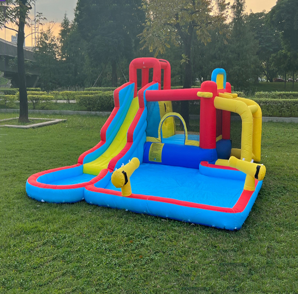 Children inflatable castle indoor trampoline bounce house outdoor medium water pool slide amusement equipment