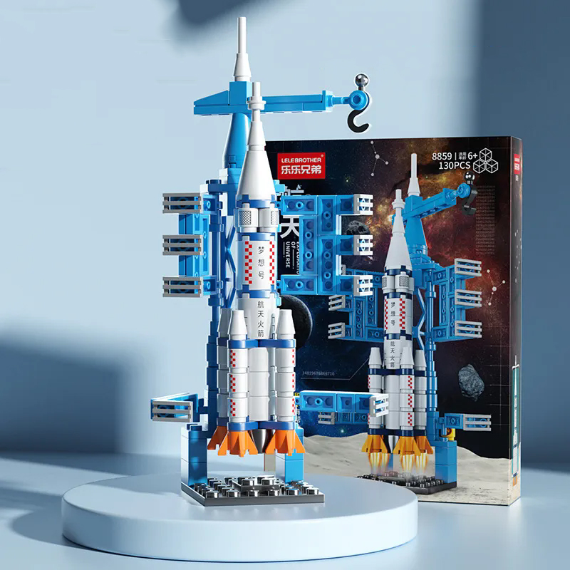 Space shuttle (107 particles), space rocket (130 particles)