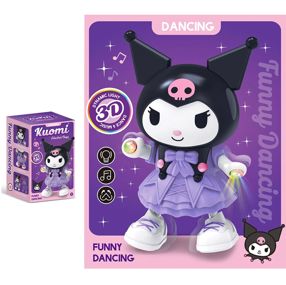 New electric cartoon dancing doll with light music Kuromi walking Capibara toys wholesale