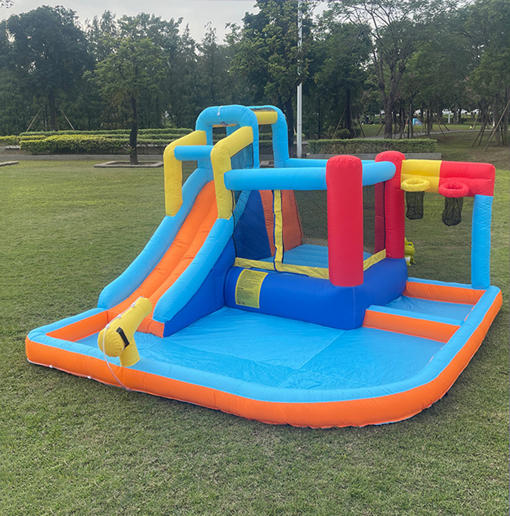 Children inflatable castle indoor trampoline outdoor water slide trampoline amusement equipment