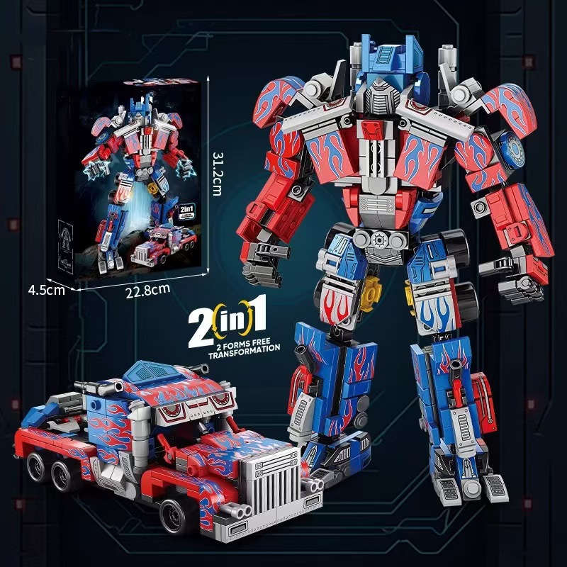 Optimus Prime Building Blocks Transformer robot King Kong mecha assembly toy Jigsaw puzzle toys