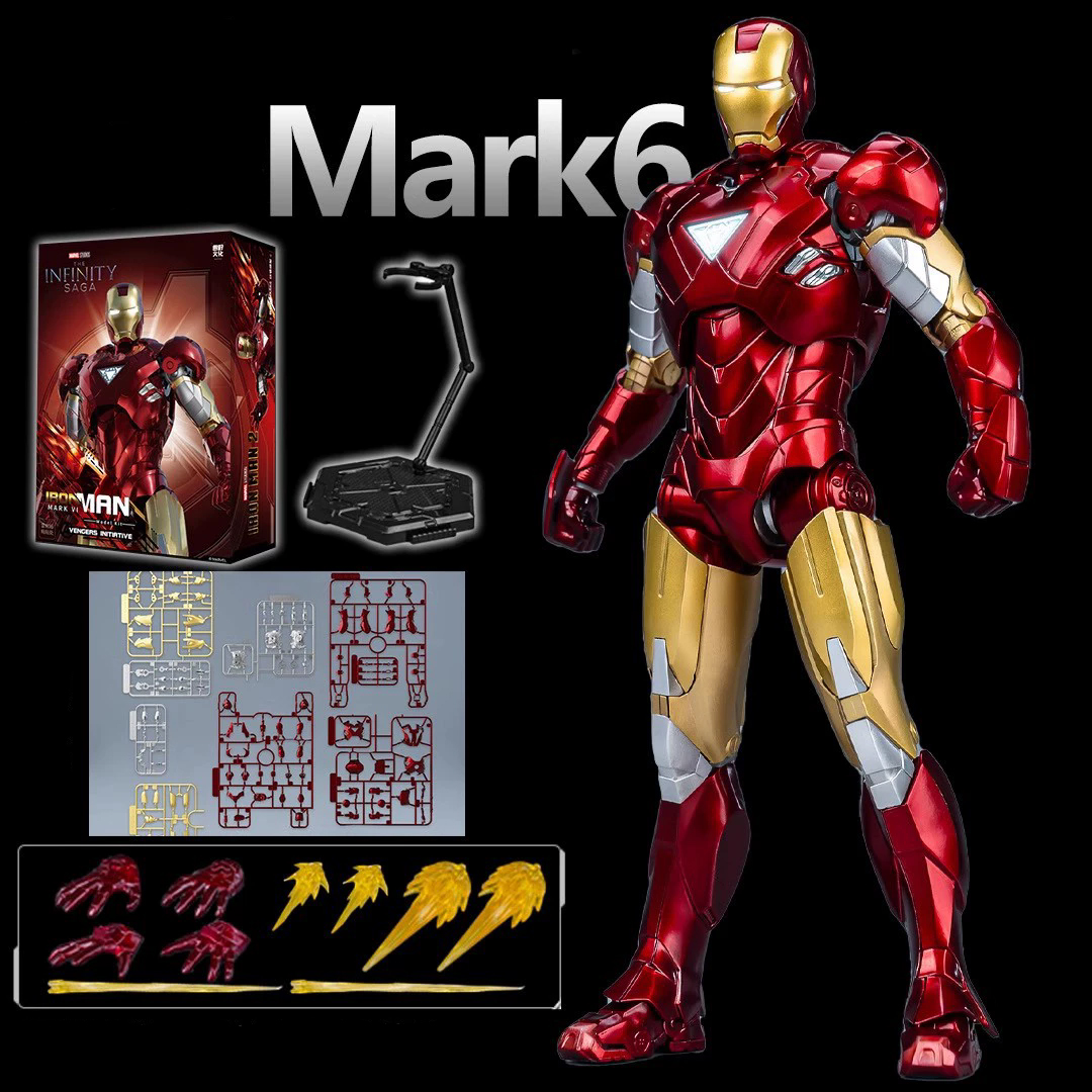 Iron Man Mark 6 Joint mobility figure toy Light-up toys figurine doll toy